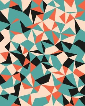 Seamless Vector Background from cells, triangles Stock Illustration