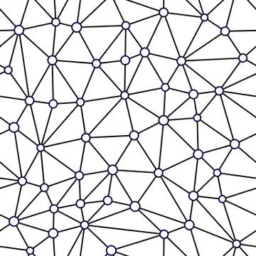 Seamless Vector Background from cells, triangles. Irregular Mosaic backdrop. Stock Illustration