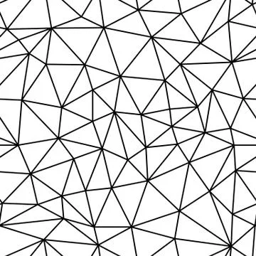 Seamless Vector Background from cells, triangles. Irregular Mosaic backdrop. Stock Illustration