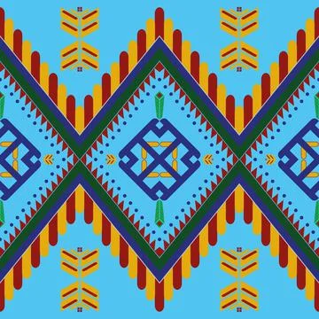 Seamless vector background with floral geometric pattern repeating background. Stock Illustration