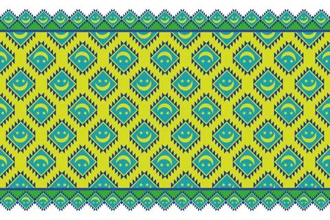 Seamless vector background with floral geometric pattern repeating background Stock Illustration