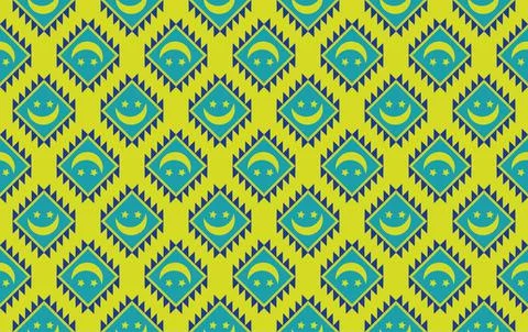 Seamless vector background with floral geometric pattern repeating background. Stock Illustration