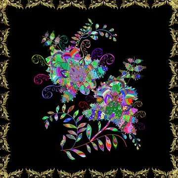 Seamless vector background with flowers. Colour Spring Theme seamless pattern Ba Stockillustratie