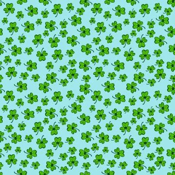 Seamless vector background. Green. Clover. Stock-Illustration