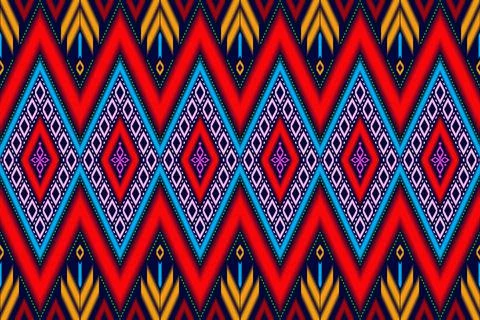 Seamless vector background, ikat pattern, suitable for destroying fabrics Stock Illustration