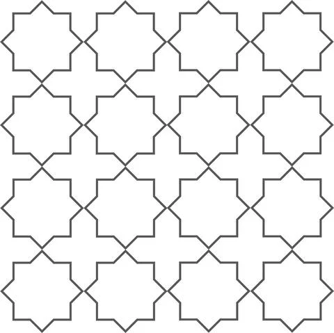 Seamless Vector Background, Islamic ornament geometric Shape Illustrazione stock