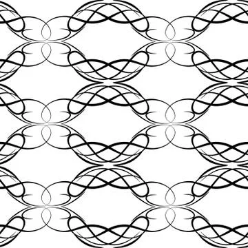 Seamless vector background of lines in the form of a circle isolated on white Illustration