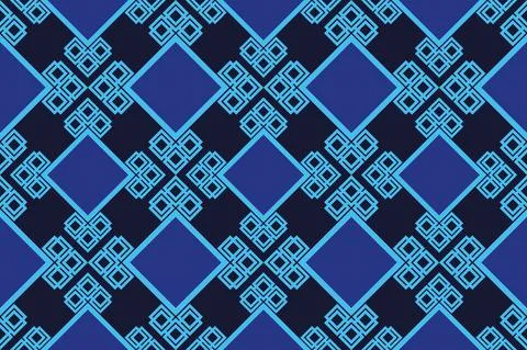 Seamless vector background with navy blue tone geometric repeating pattern Stock Illustration