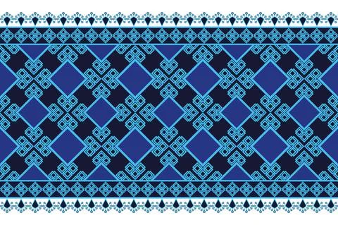 Seamless vector background with navy blue tone geometric repeating pattern. Stock Illustration