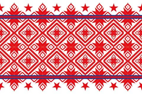 Seamless Vector Background With Red White Background Geometric Pattern Repeating Stock Illustration