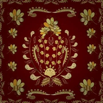 Seamless vector background. Seamless floral pattern. Graphic modern seamless pat Stock Illustration