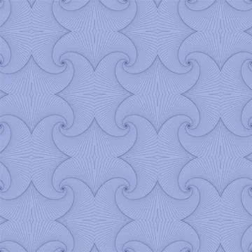 Seamless vector background tile with linear spirals balls in purple. Stock Illustration
