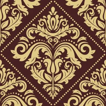 Seamless Vector Baroque Pattern Illustrazione stock