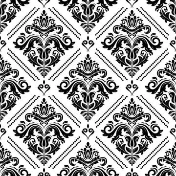 Seamless Vector Baroque Pattern 스톡 일러스트