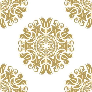 Seamless Vector Baroque Pattern 스톡 일러스트
