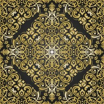 Seamless Vector Baroque Pattern Illustrazione stock