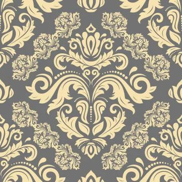 Seamless Vector Baroque Pattern Stock Illustration