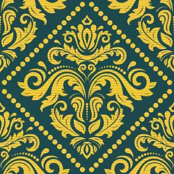 Seamless Vector Baroque Pattern Stock Illustration