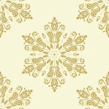 Seamless Vector Baroque Pattern イラスト素材