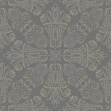 Seamless Vector Baroque Pattern Stock Illustration
