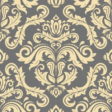 Seamless Vector Baroque Pattern 스톡 일러스트