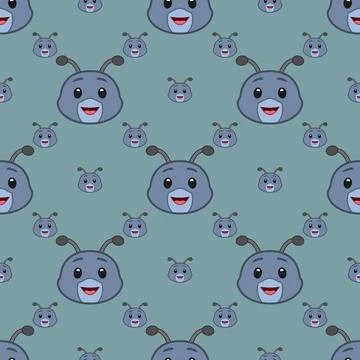 Seamless vector beetle pattern Illustrazione stock