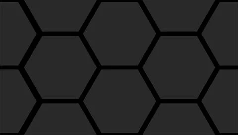 Seamless Vector Black Background, Hexagon Shape Stock Illustration