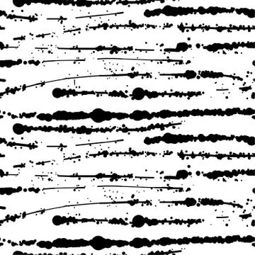 Seamless vector black ink splash background. Stock Illustration