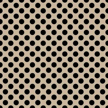 Seamless vector black polka dots pattern on light background Stock Illustration