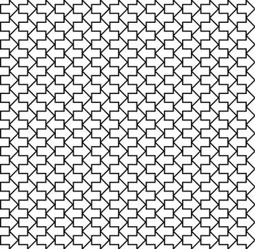 Seamless vector black white arrows pattern texture Stock Illustration