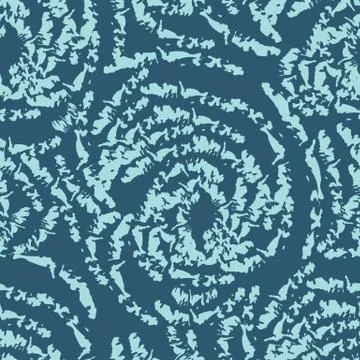 Seamless vector blue pattern, splashes blots torn lines. Stock Illustration