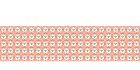 Seamless vector border dot grid pattern. Hand drawn square retro geometric Stock Illustration