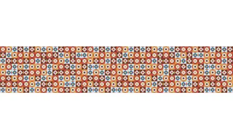 Seamless vector border dot grid pattern. Hand drawn square retro geometric Stock Illustration