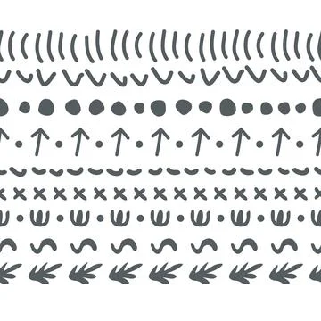 Seamless vector borders Stock-Illustration