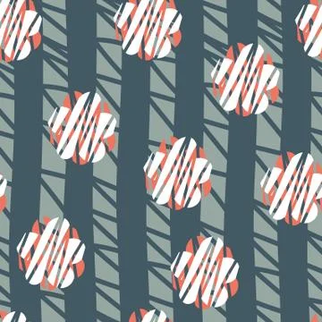 Seamless vector botanical graphic pattern Stock Illustration