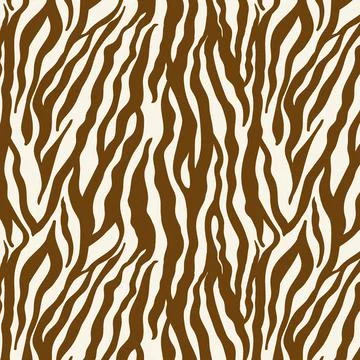Seamless vector brown and beige zebra fur pattern イラスト素材