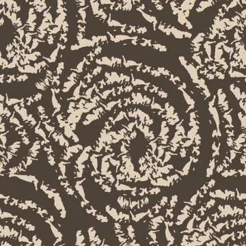 Seamless vector brown pattern, splashes blots torn lines. Illustrazione stock