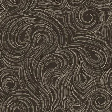 Seamless vector brown texture from smooth cut lines. Twisted pattern for Stock-Illustration