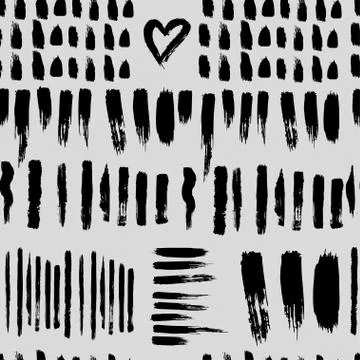 Seamless vector brush pattern. Illustrazione stock