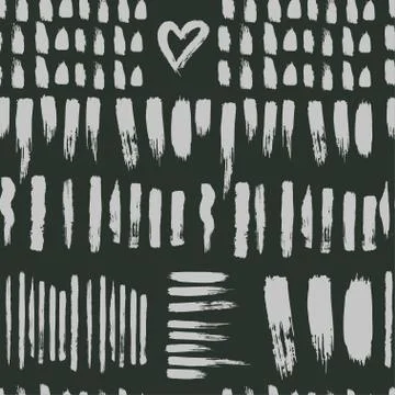 Seamless vector brush pattern. Stock Illustration