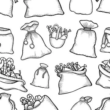 Seamless vector Christmas pattern. Illustrazione stock