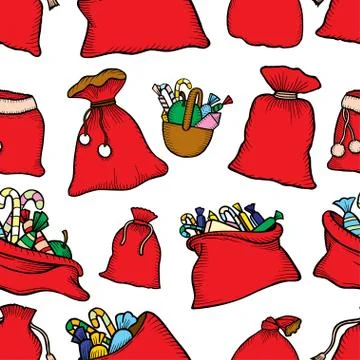 Seamless vector Christmas pattern. Ilustração Stock