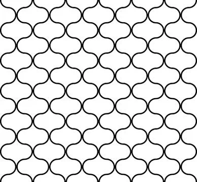 Seamless vector circular geometric figures ornament pattern design. Stock Illustration