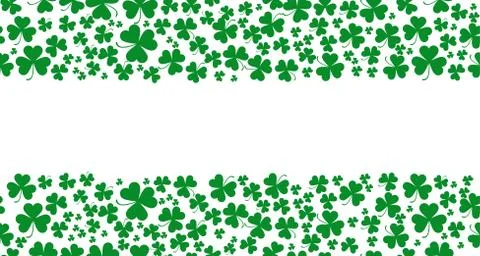 Seamless vector clover background for St. Patricks Day Stock Illustration
