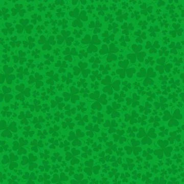 Seamless vector clover background for St. Patrick's Day Stock Illustration