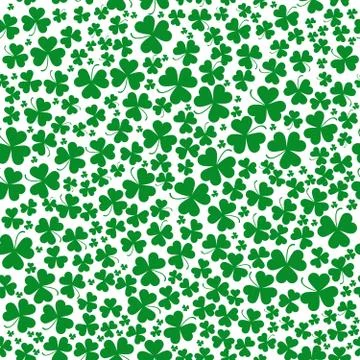 Seamless vector clover background for St. Patricks Day Stock Illustration