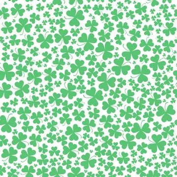 Seamless vector clover background for St. Patrick's Day Stock Illustration