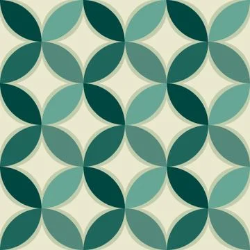 Seamless vector colofull pattern of leaves and rhombuses Stock Illustration