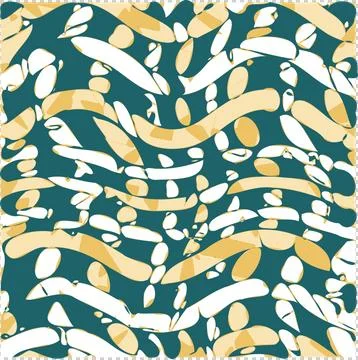 Seamless vector of colorful oval or circle shapes and lines design Stock Illustration