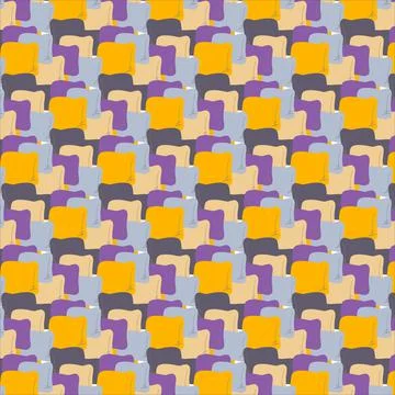 Seamless vector colorful pattern with abstract square pillow. The design for  Stock Illustration